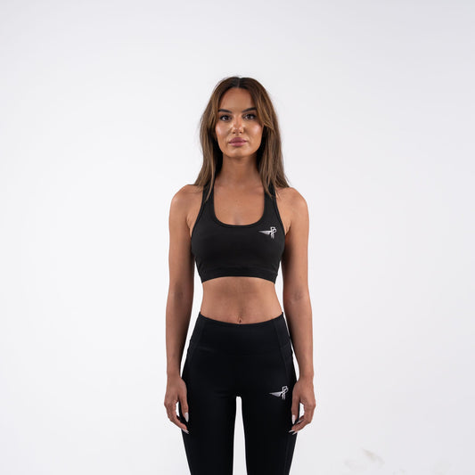 Performance high-support padded sport Bra - Black
